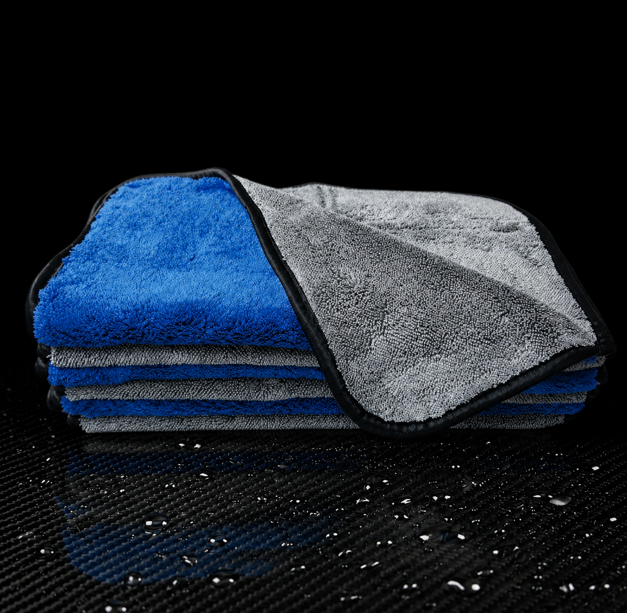 Cerulean Dual-Sided Pro Detailing Towel | 1000GSM Twisted Loop & Fleece Microfiber